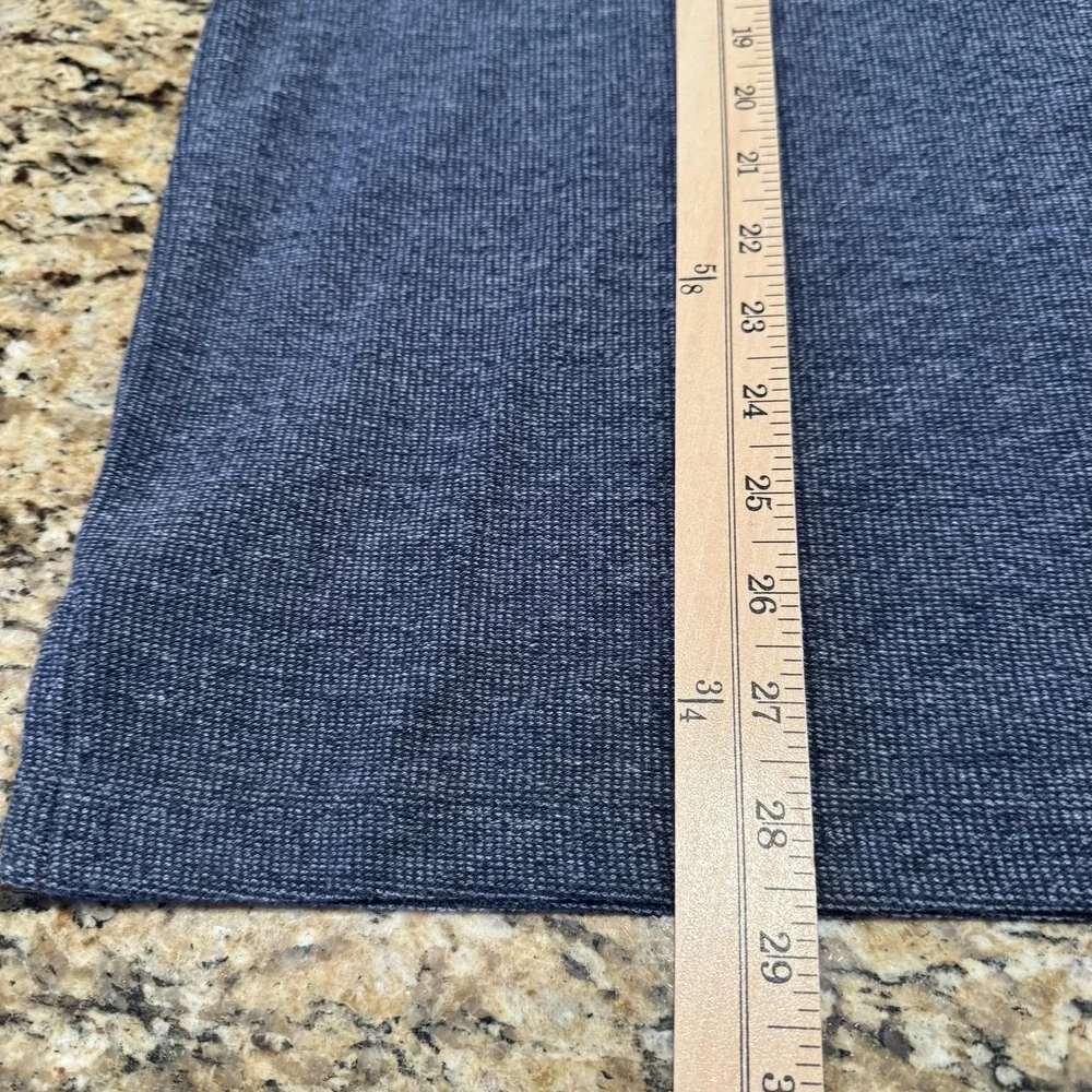 Orvis Sweater Mens Large Blue Quarter‎ Zip Mock Neck Leather Trim Elbow Patches
